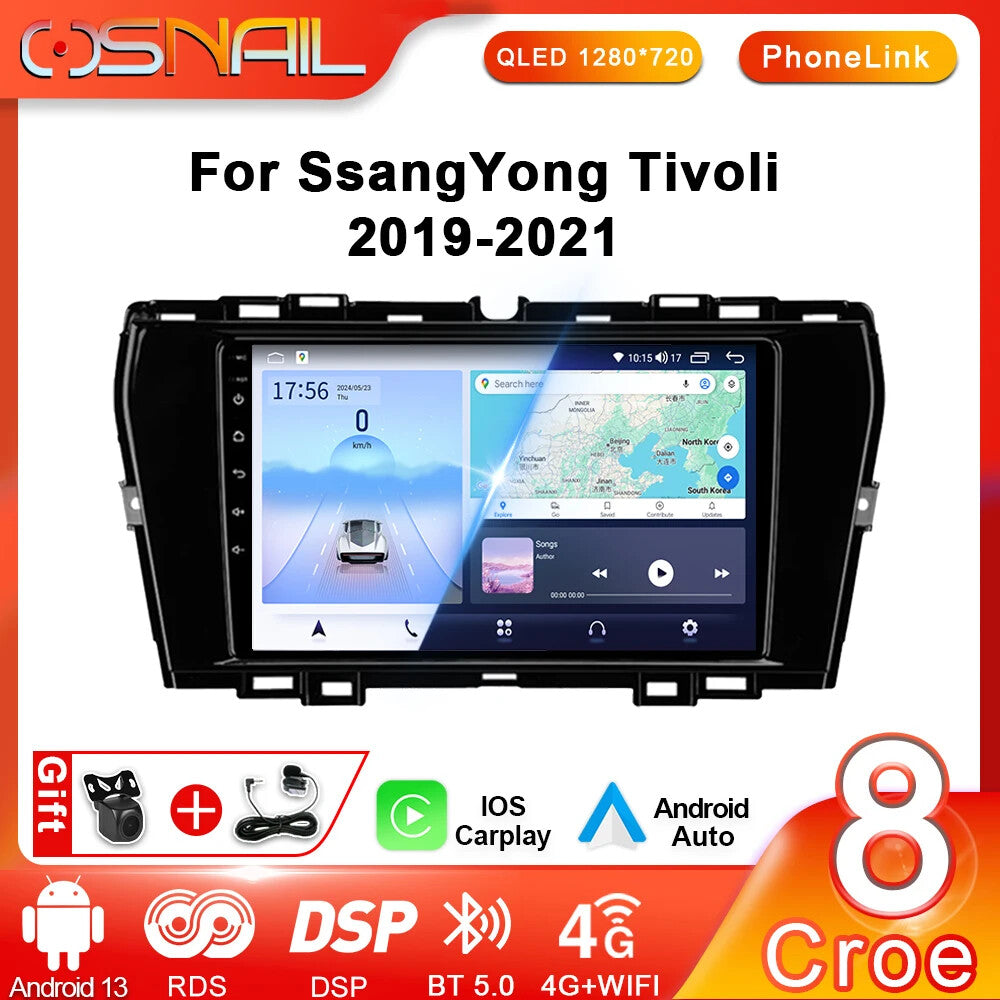 for SsangYong Tivoli Android CarPlay Car Radio Video Player GPS Head unit Screen