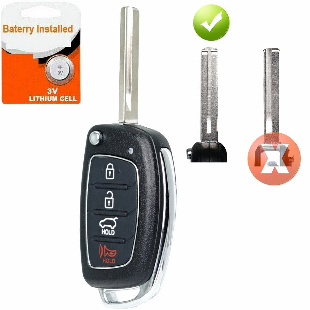 Remote control compatible with 2017-2020 for Hyundai Sonata keyless entry car key chain TQ8-RKE-4F25