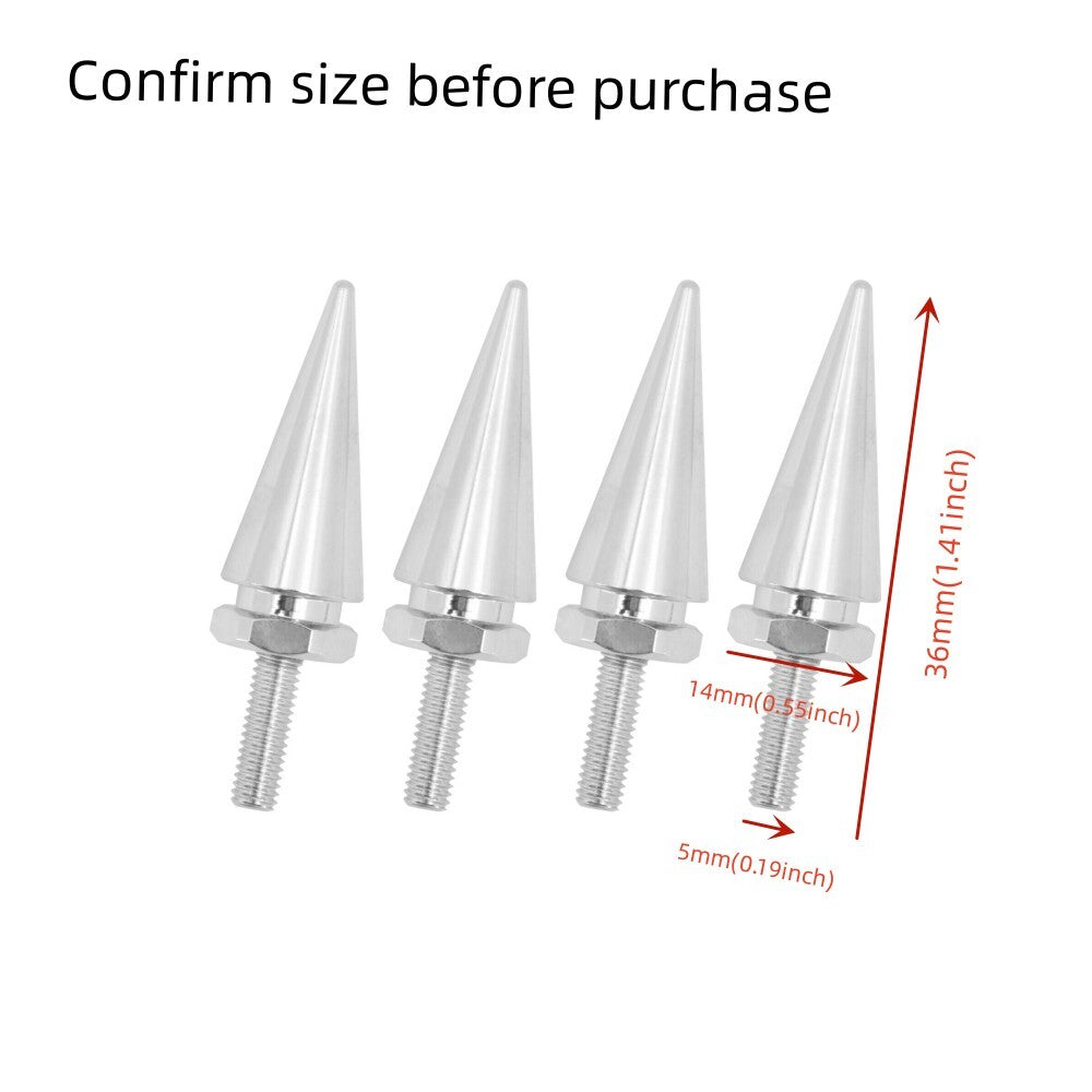 4-Piece Set of Chrome-Plated Windshield Nail Bolts for Harley Touring Road Glide FLTR 2015-Up- n