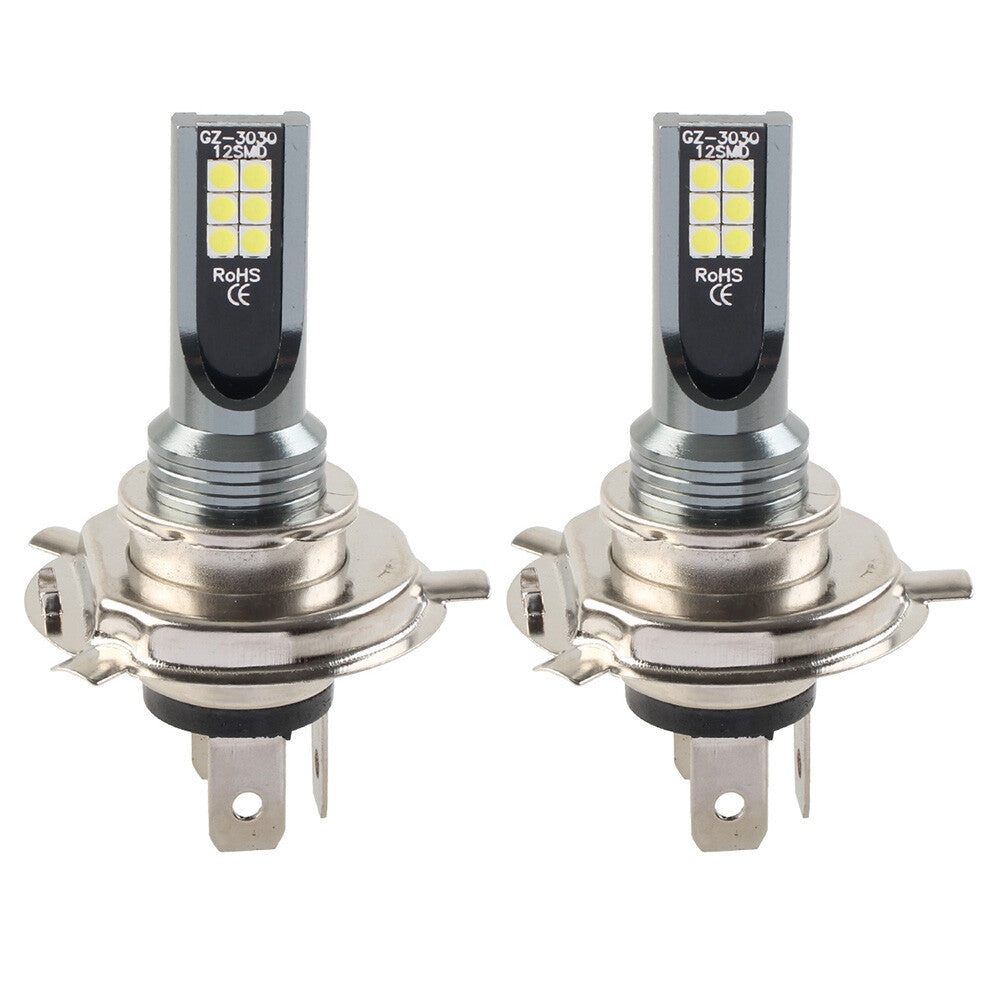 H4 LED Headlight High Low Beam Bulb White Light Lamp Headlamp Bulbs Pair