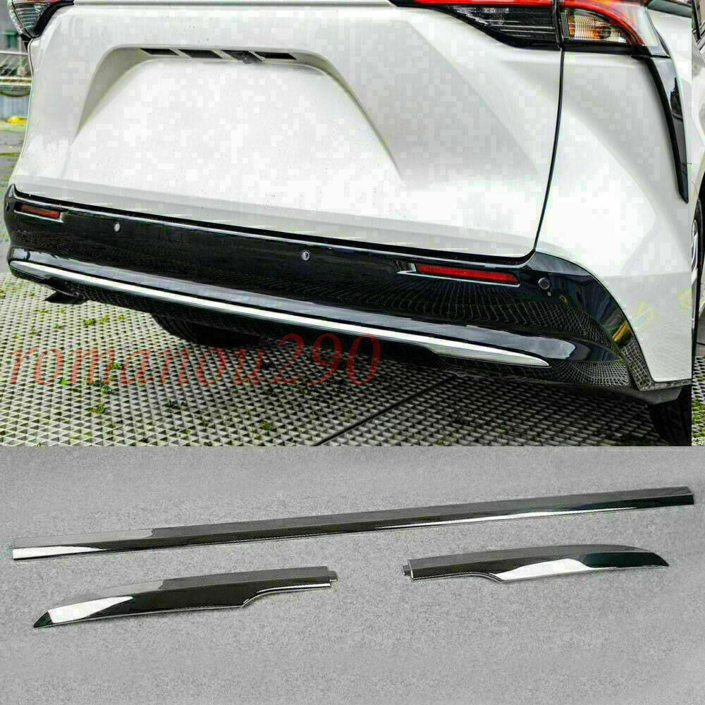for Toyota for Sienna 2021-2024 Rear Bumper Spoiler Lip Moulding Cover Trims Chrome