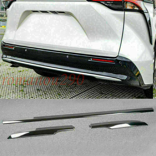 for Toyota for Sienna 2021-2024 Rear Bumper Spoiler Lip Moulding Cover Trims Chrome