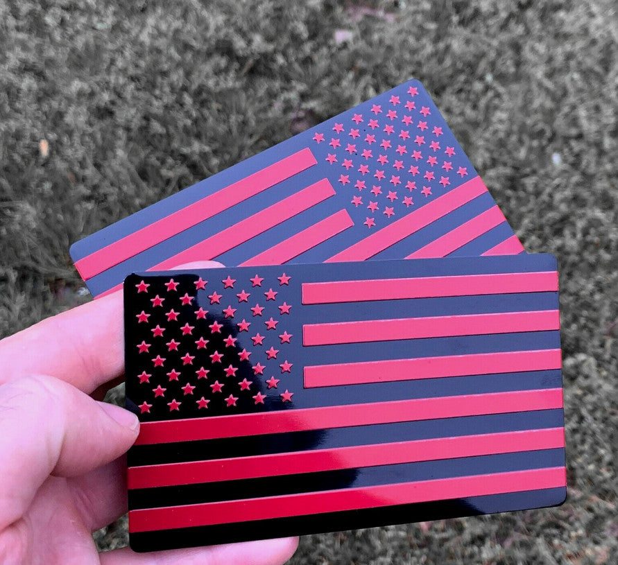 Car License Plate Frame Cover Hood Rear Chrome Black Blue American Flag for - v