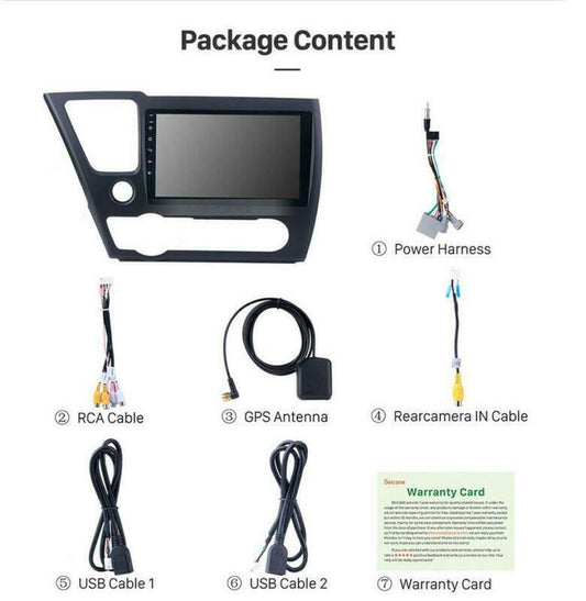 1+16GB Car Radio GPS 9 Android 8.1 Multimedia Player for HONDA for CIVIC 2014-2017