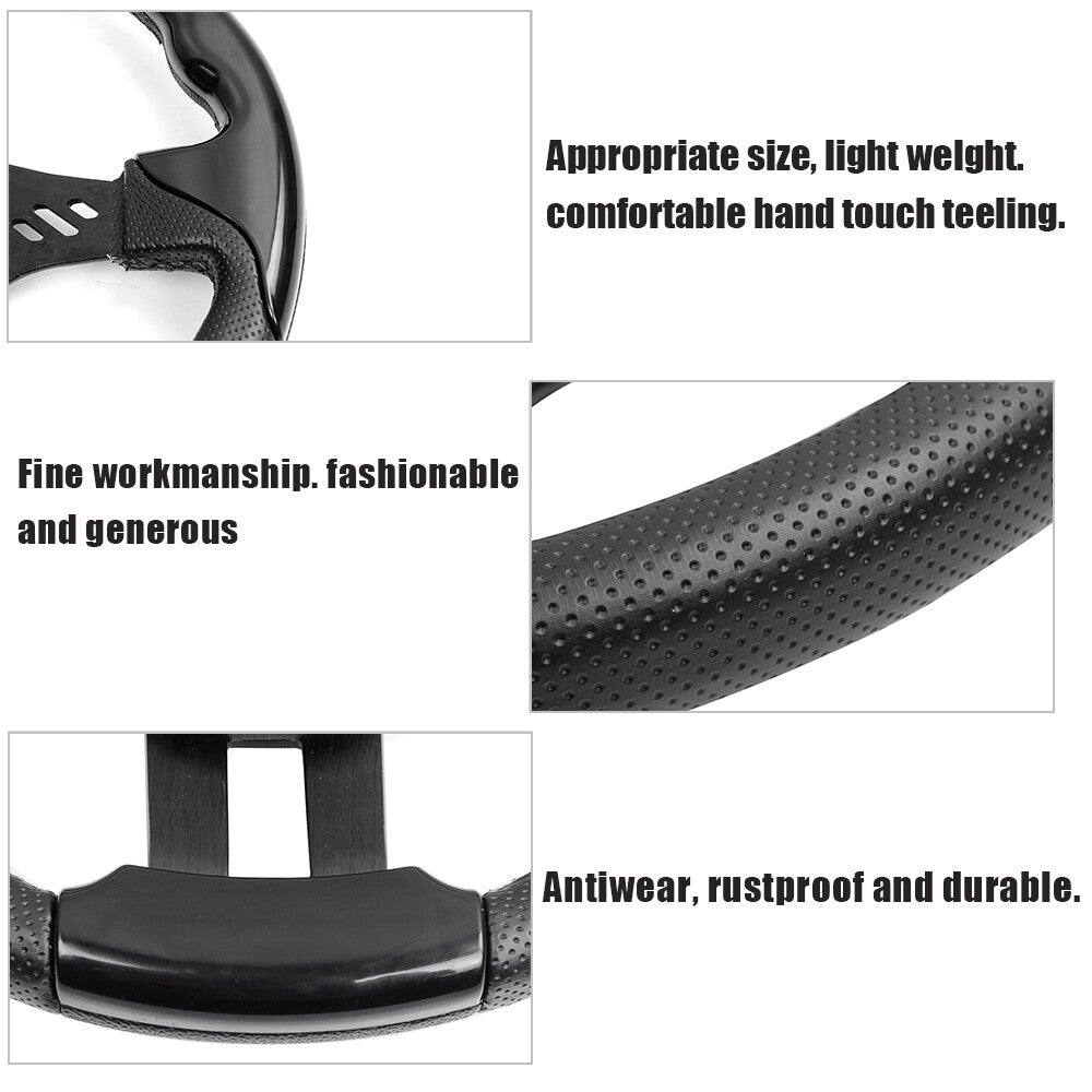 6 Bolt Aluminum 13¡± 327mm Black Universal Racing Drifting Sport Steering Wheel
