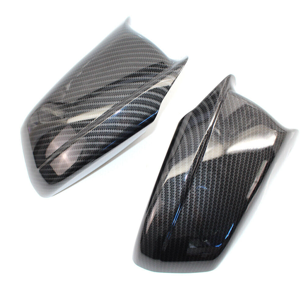 Two carbon fiber side mirror caps for BMW F10 535i 550i 530d 528i (2011-2013)