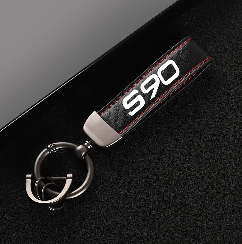 Car keychain, keyring, embroidered nylon, car accessories, Lucky Cat, for - v