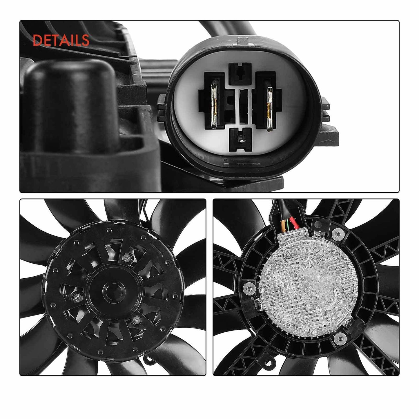 for Chevy Camaro 16-20 for Cadillac w/Brushless Motor Engine Radiator Cooling Fan n