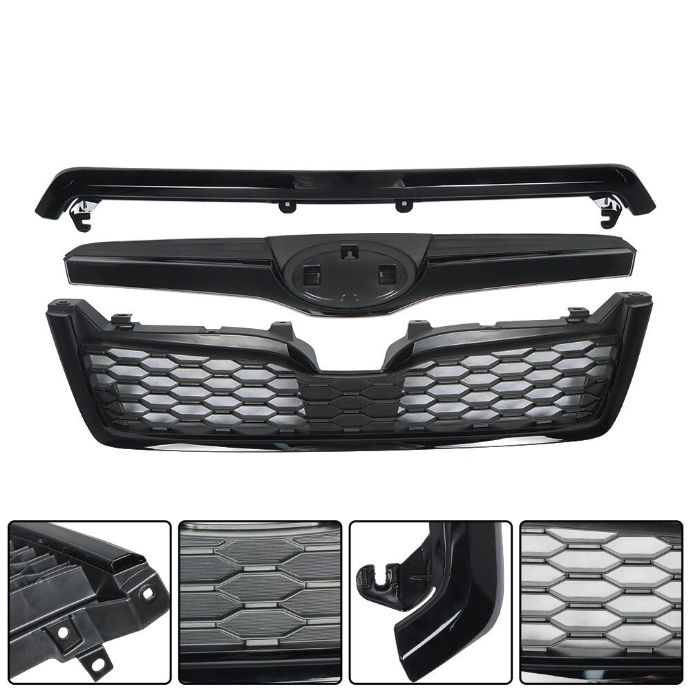 Suitable for 2014-2018 for Subaru Forester Gloss Black Upper Grille Honeycomb Grill Components n