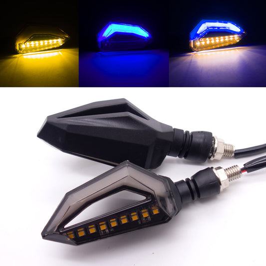 Motorcycle Black LED Double Color Turn Signal Indicator Blinker Light for Yamaha Q