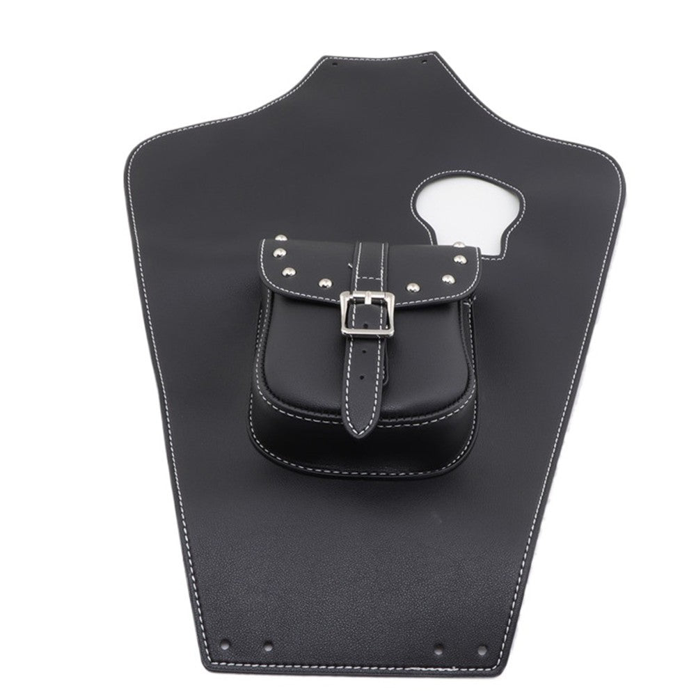 Motorcycle Black PU Leather Tank Cap Panel Bag for Yamaha Virago XV750 XV1100 Q