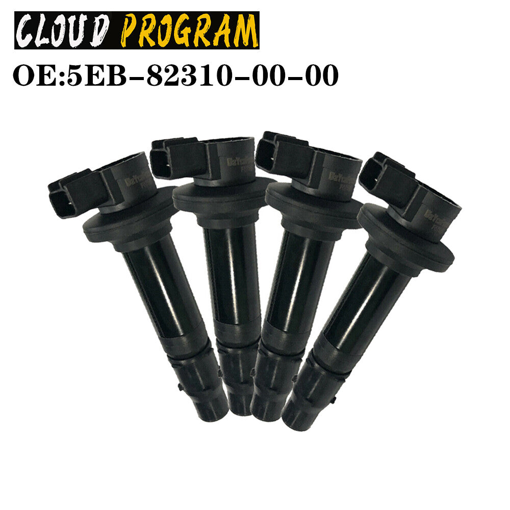 Set (4) Ignition Coils Pack Stick 5EB-82310-00-00 for Yamaha YZFR6 R6 99-2002 n