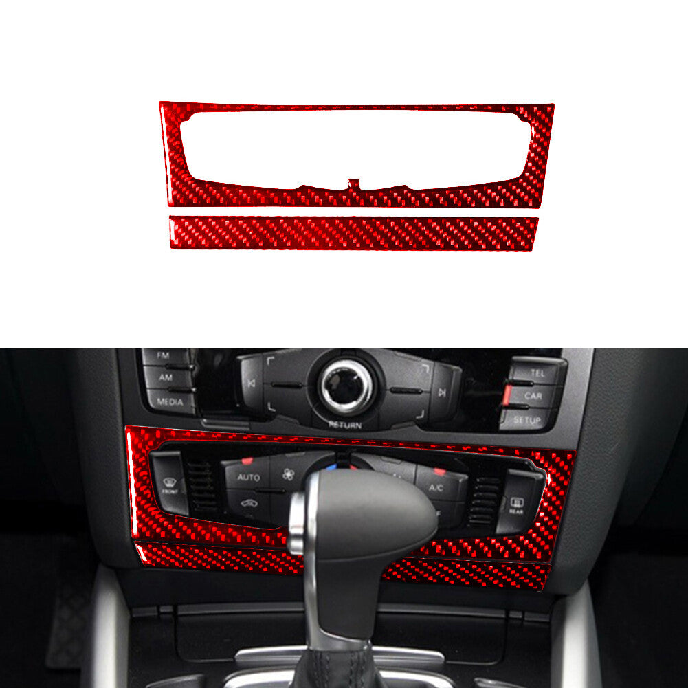 Carbon Fiber Climate Control Panel Cover Trim Strip for Cadillac CTS 2003-2007 v