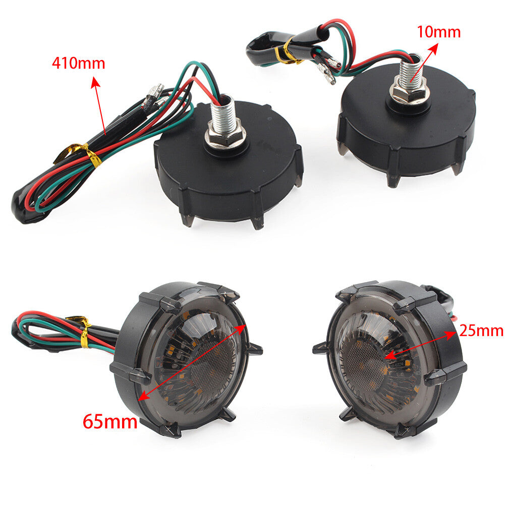 Rotating Flowing Universal DRL LED Flashers Motorcycle Turn Signal Warning Light Q