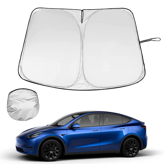 Custom-made windshield sunshade and heat insulation cover for Model 3 Y car - n