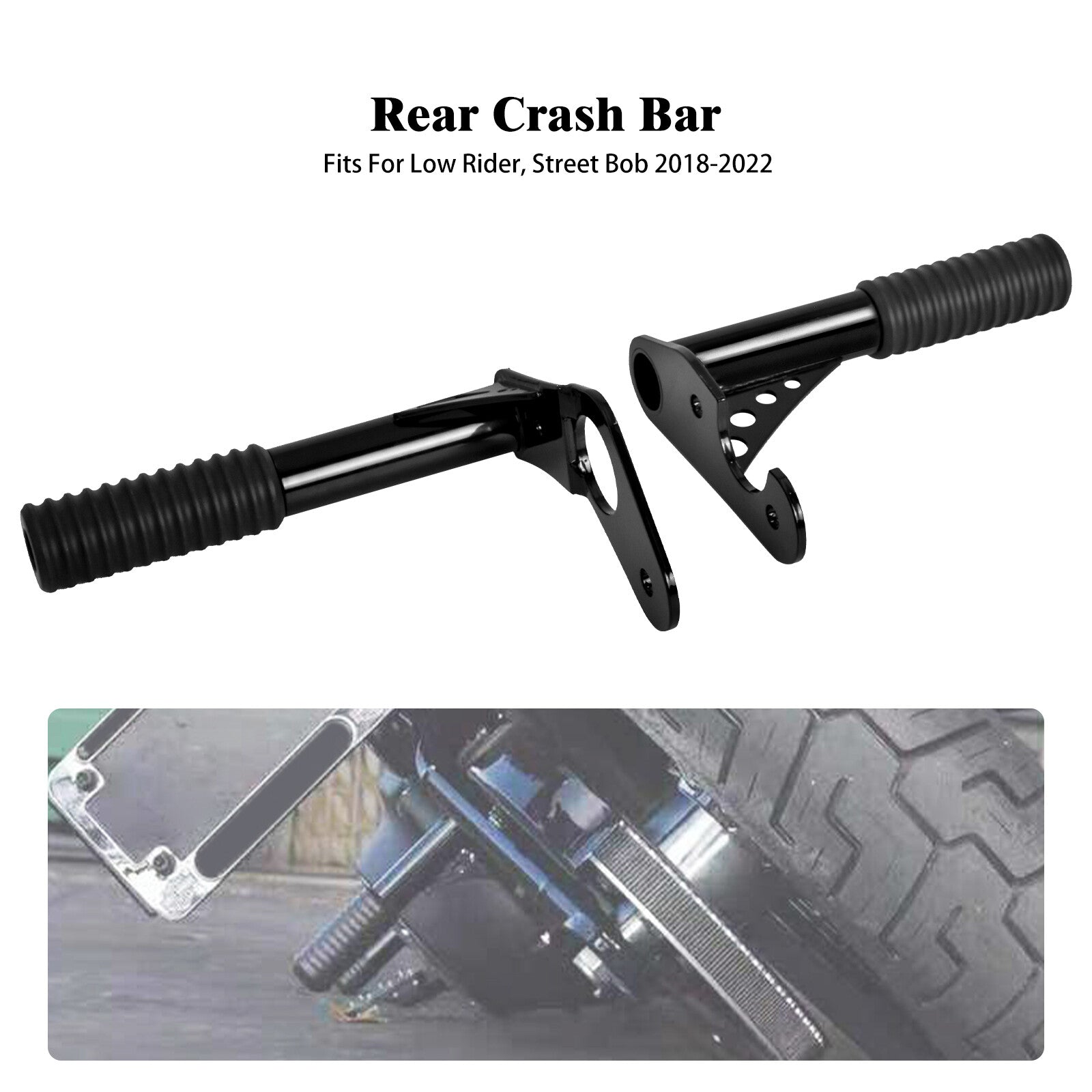 Rear Highway Passenger Foot Pegs Crash Bar for Harley Softail Low Rider 18-2023 Q