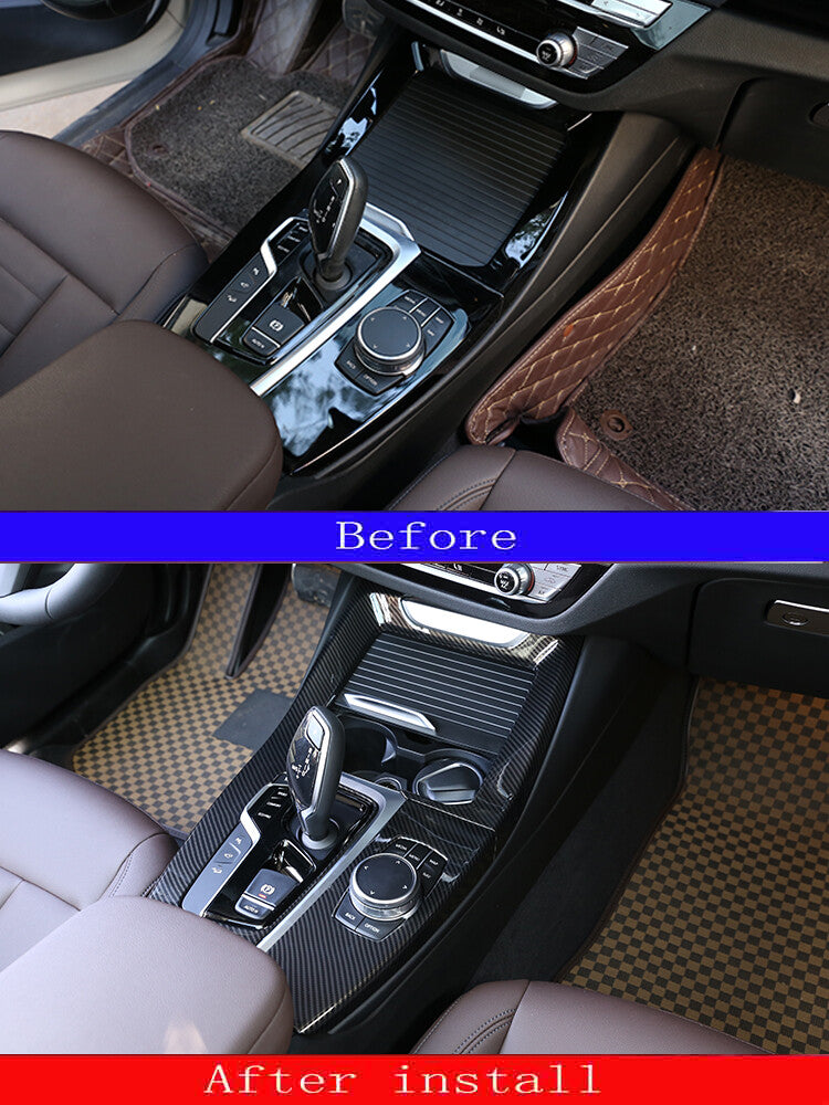 Carbon fiber central control gear shift panel trim for X3 G01 X4 G02 18-2021 n