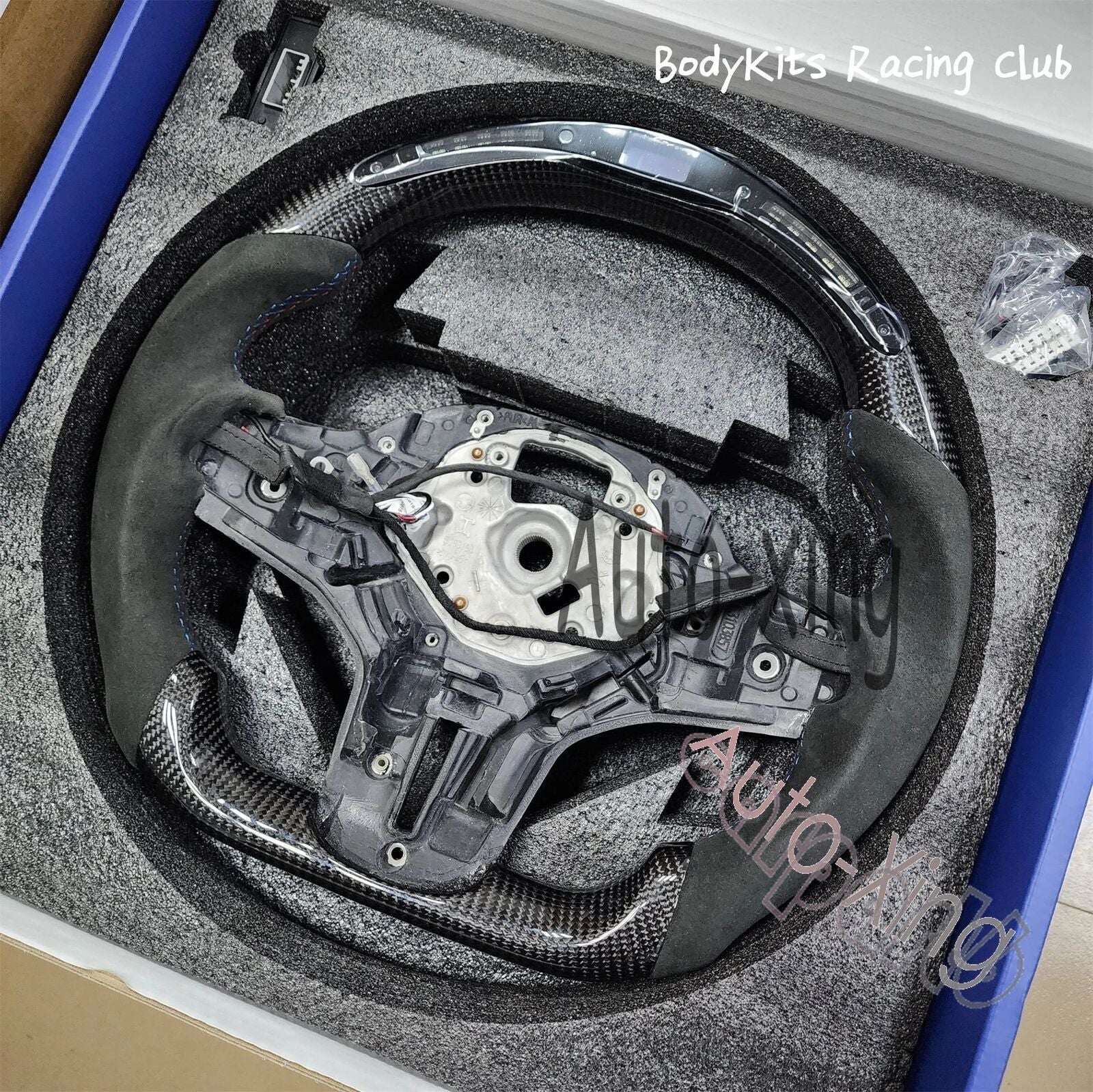 for BMW M3 M4 M5 M6 X6 G82 G80 Heated LED Carbon Fiber Alcantara Steering Wheel