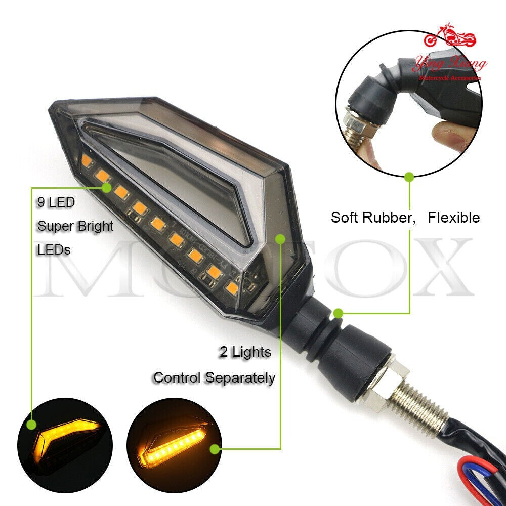 Fit For GSXR600/750 SV650 DL650 2PCS Motorcycle LED Turn Signal Indicator Light