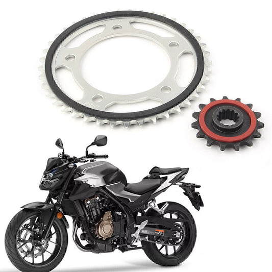 Rubber Cushioned 15T Front 15T & Rear Sprocket 41T Fit for HONDA CB500F 2013 - 2017 Q