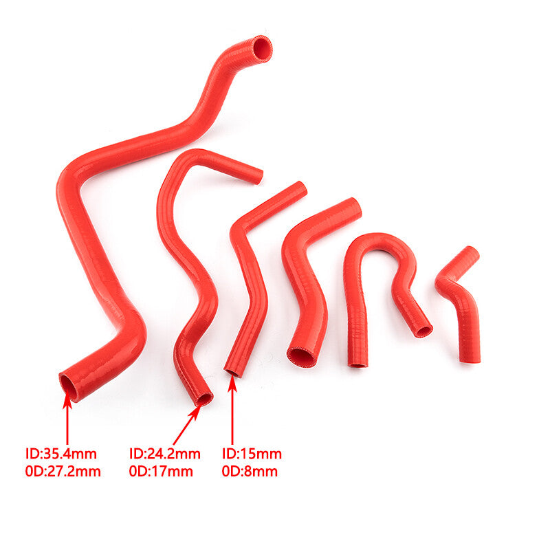 Red Silicone Radiator Heater Hose Kit For 92-00 for Honda for Civic D15 D16 Sohc EG EK