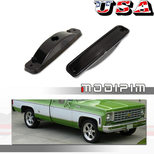 Black Side Marker Light Covers for 73 - 80 for GMC for Pickup Jacket Suburban Jimmy- v