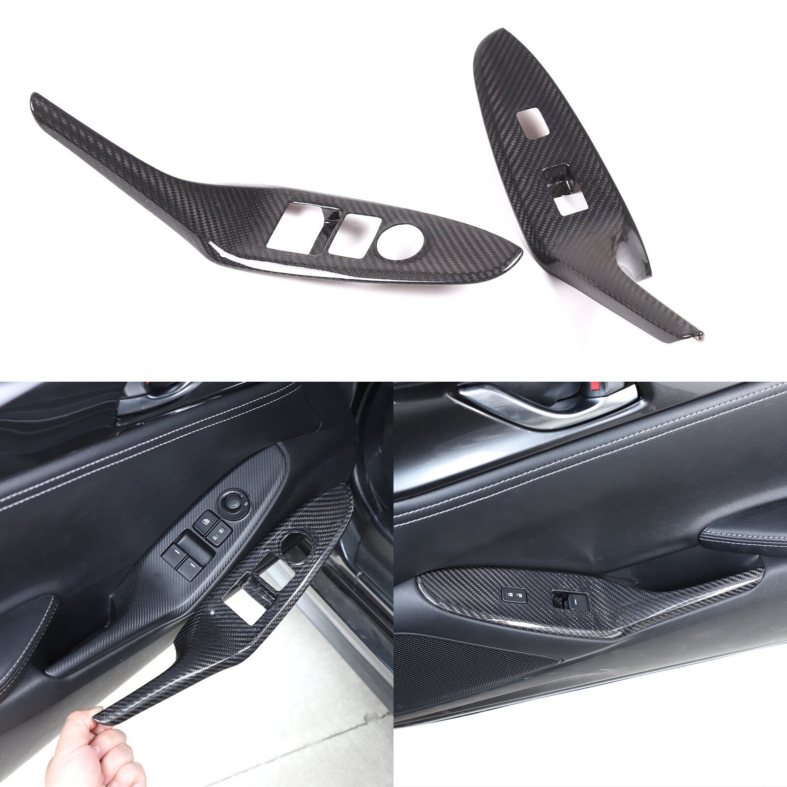 Silver stainless steel gear-shaped button frame decorative cover for Jaguar XF 2008 - 2015