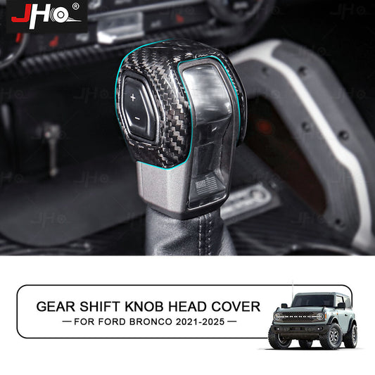 Glossy Center Gear Shifter Knob Cover Trim Accessories for Ford Bronco 2021-2024