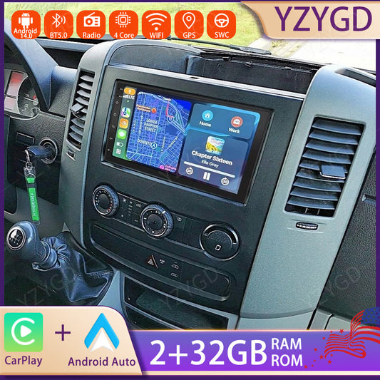 7 Android 14 CarPlay for VW Crafter 2007-2016 Car Stereo Radio GPS Navi Screen
