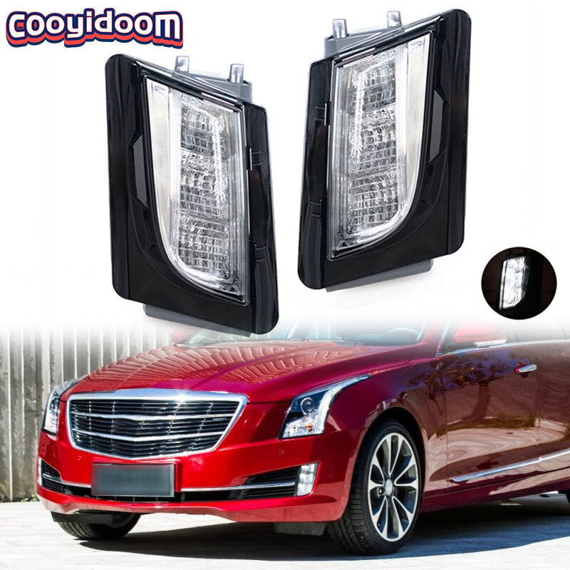 2x Front Fog Lights and Daytime Running Lights for Cadillac ATSL 2013-2019