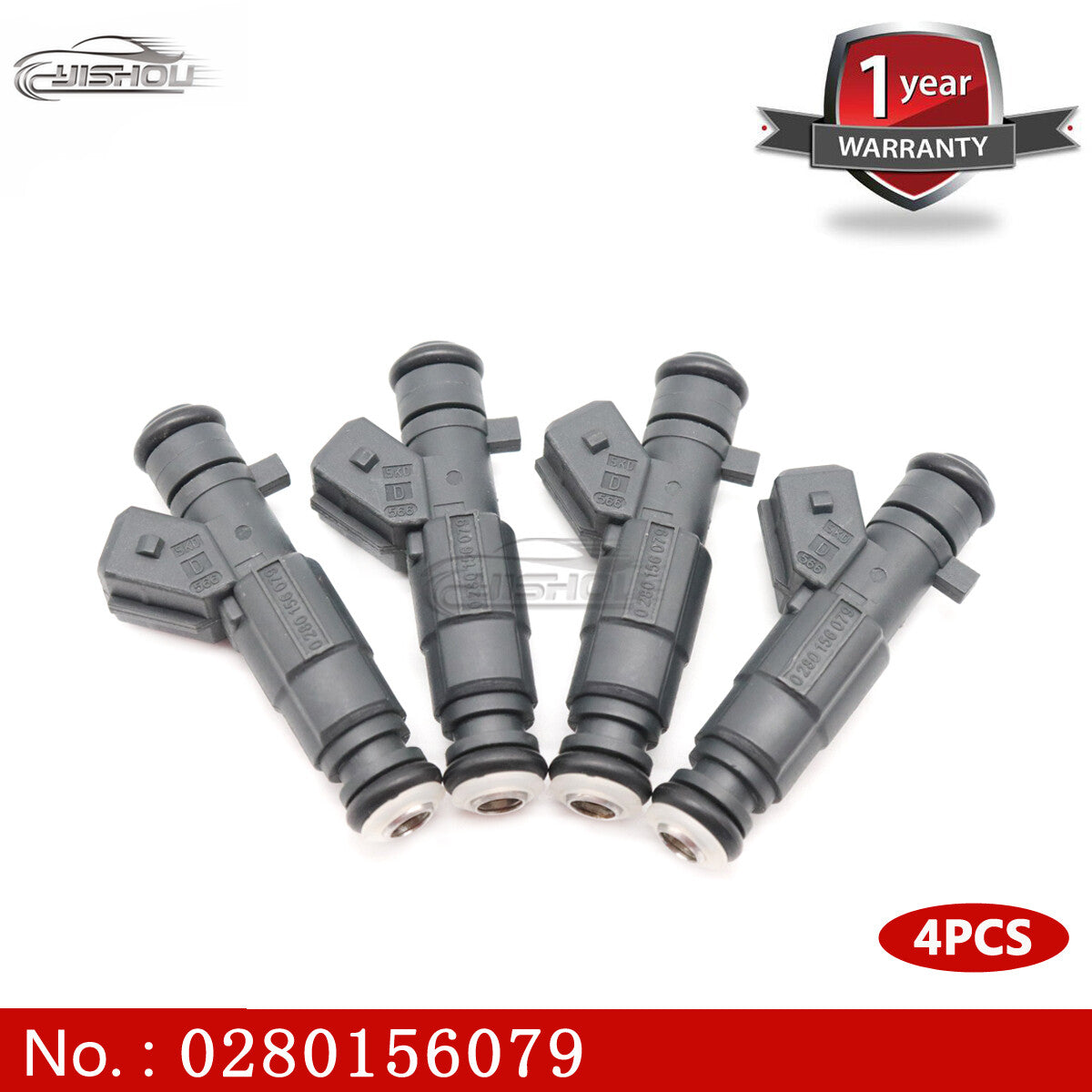 4-pack fuel injectors for ROVER for MG ZT-T ZS 75 1.8T 1.8LK series turbochargers 0280156079