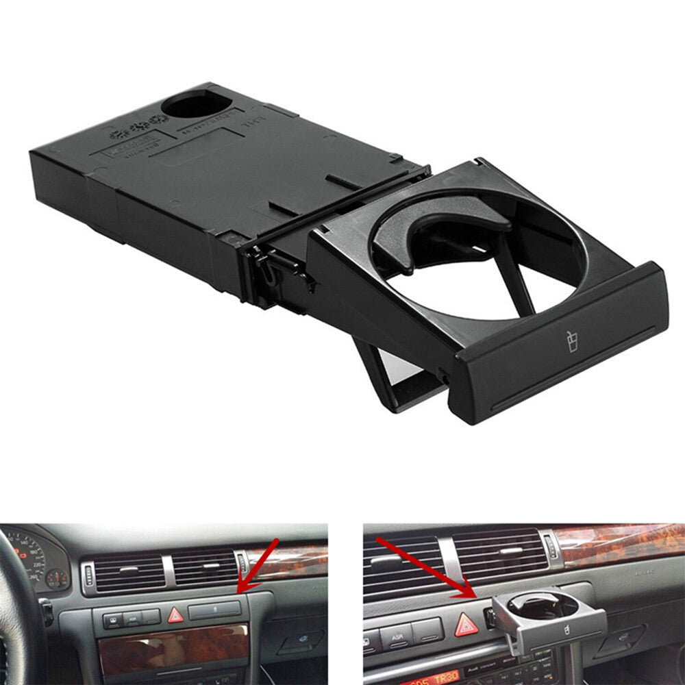 Stretch Folding Stretch Cup Holder Stand Black for AUDI A6 C5 98-05 for A4 1998-2002 Q