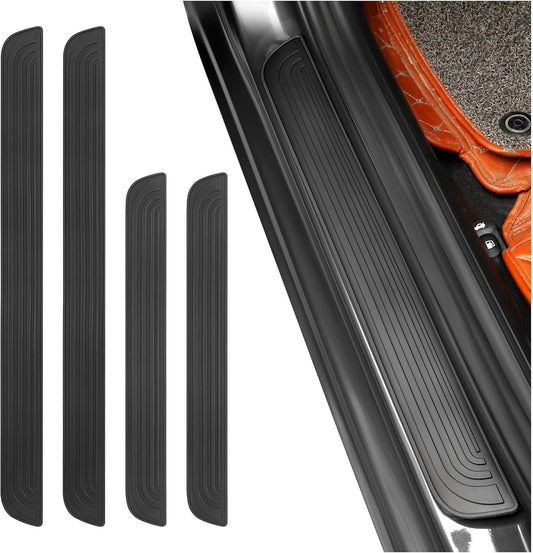4pcs for Chevy Accessories Car Door Sill Step Protector Cover Rubber Sticker