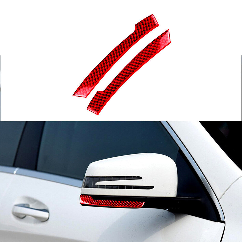 Red Carbon Fiber Rear Taillights eyebrows Cover Trim For Rogue 2014-2016 v