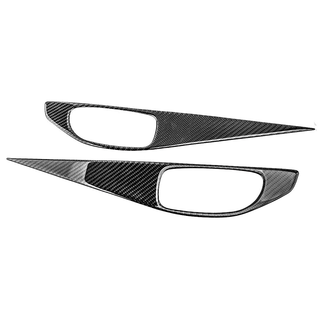 Car Carbon Fiber Inner Door Handle Panel Cover Trim fit for Infiniti Q50 14-19 v