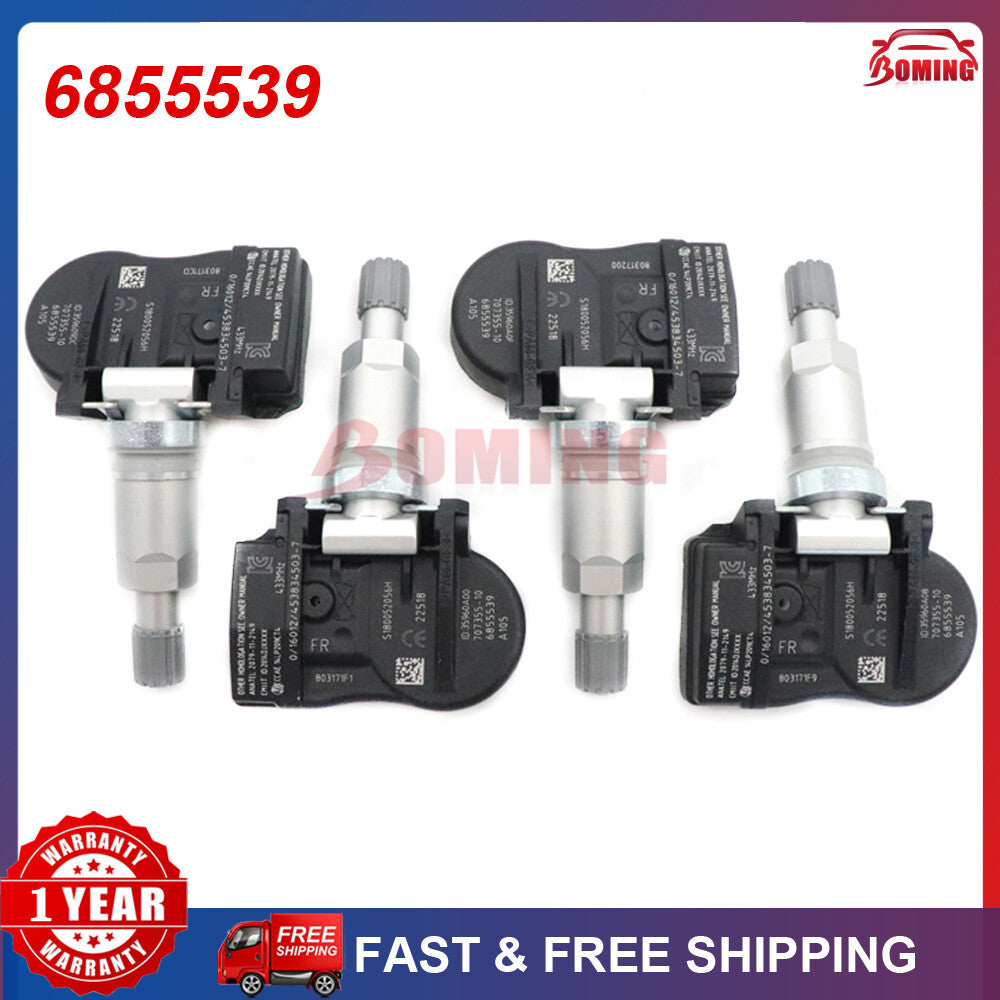 4PCS New Tire Pressure Sensors TPMS 6855539 For BWM for M3 M4 F30/F32 F80/F82