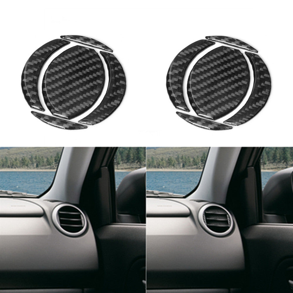 Carbon fiber style interior door handle frame cover decoration suitable for 16+for Tacoma- v