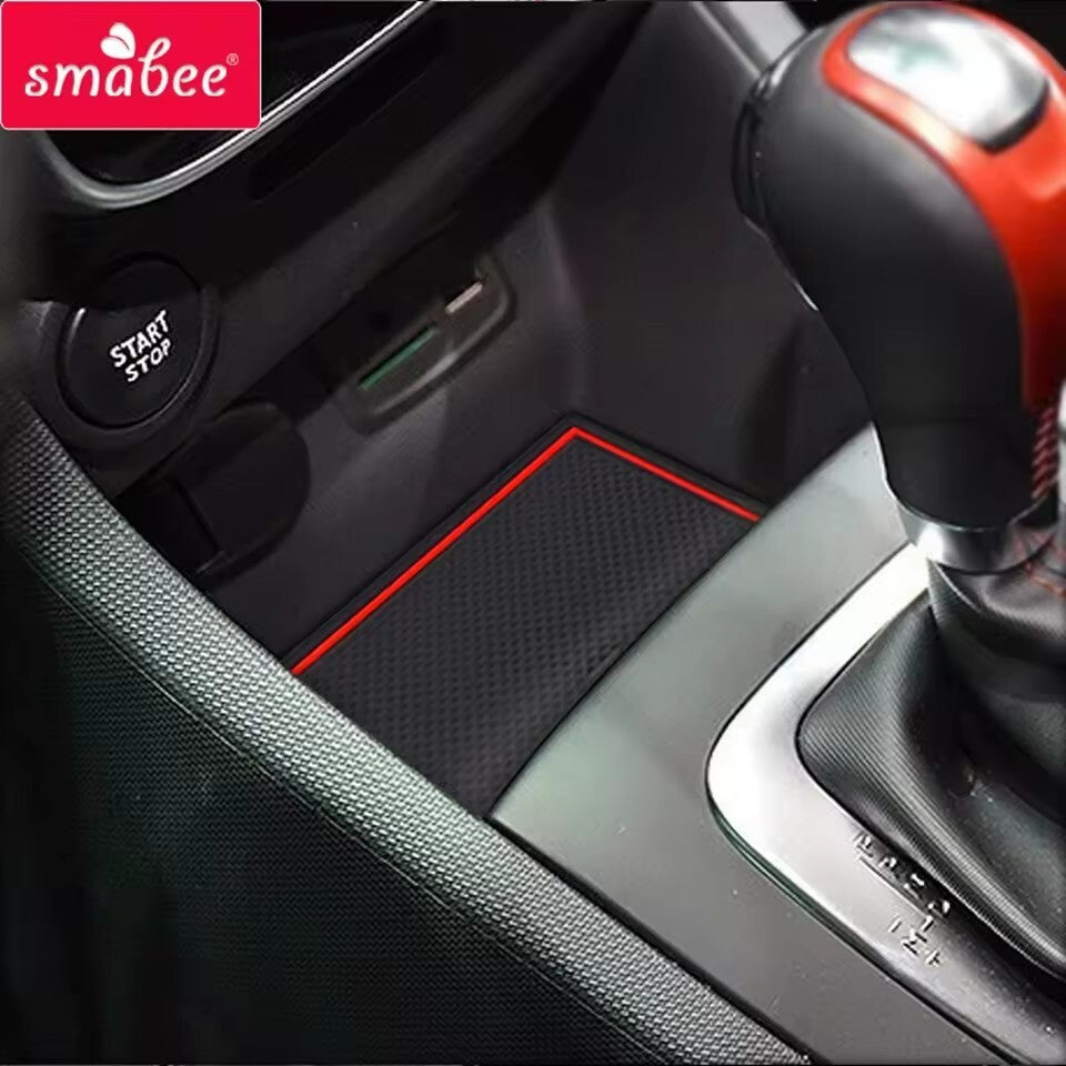 for Renault Clio 4 2013-2018 Anti-Slip Gate Slot Cup Mat Door Groove BLUE