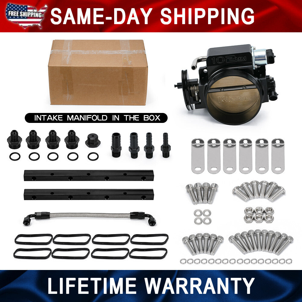 For LS1 LS2 LS6 6.0 5.6 5.3 4.8 Intake Manifold 102mm Throttle Body GM MAP Port