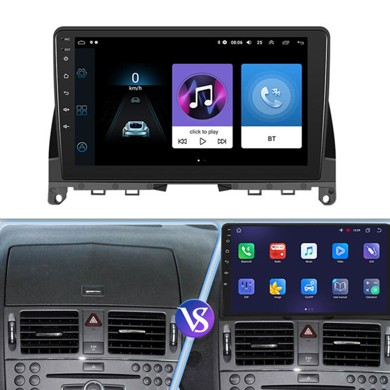 9in Car Radio Android Multimedia for Benz C Class 3 W204 07-10 GPS Navi Stereo