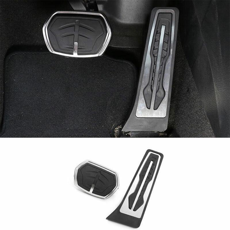 Fit for BMW X1 F48 2016-2021 Silver Aluminum Brake Pedal Accelerator Pedal Cover