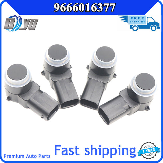 Brand new 4x PDC parking sensors for Citroen C4, C5, C6, for Peugeot 307, 308, 407, and 9666016377XT models. Q