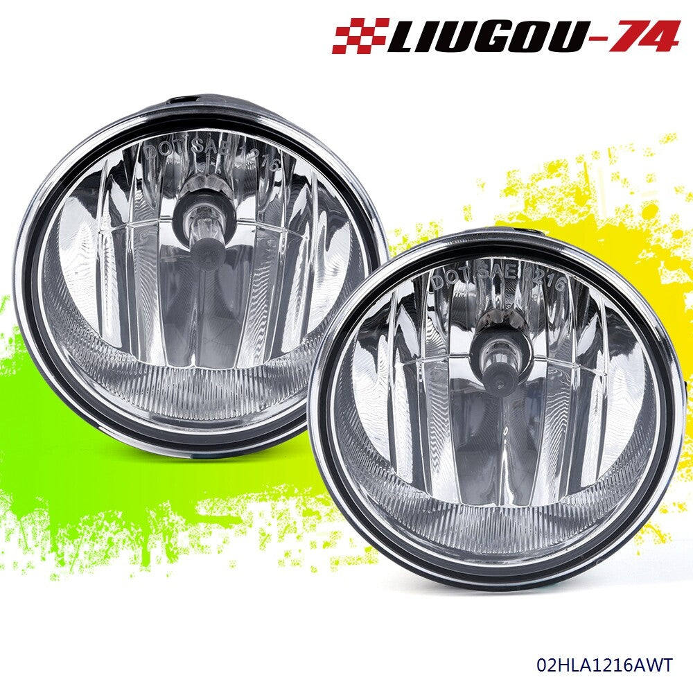 Pair of Clear Lens Fog Lights with Bulbs Fits 2006 - 2010 for Lincoln Mark LT - v