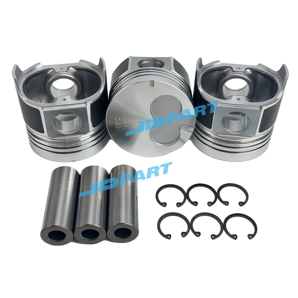 3-piece 3AE1 piston kit + 0.5mm diameter for excavator engine parts -