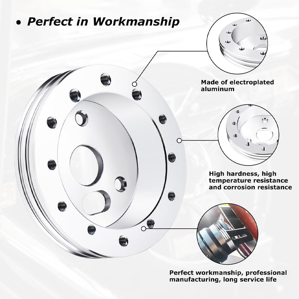 0.5 Steering Wheel Hub Spacer For 6 Hole Wheels to 3 Hole Adapter Aluminum 1/2