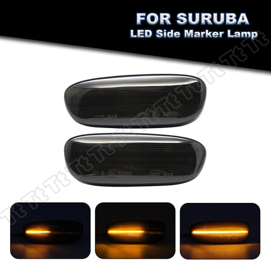 For 1993-2001 for Subaru Impreza Sequential Smoked LED Side Marker Light Kit - v