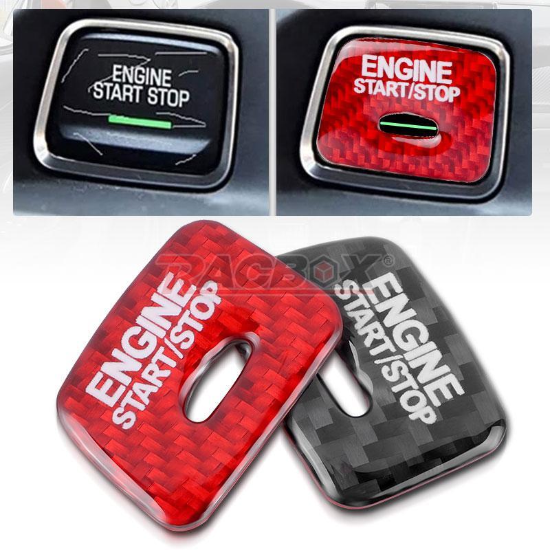 Carbon Fiber Engine Start Stop Push Button Cover for Chevrolet Camaro 16-19