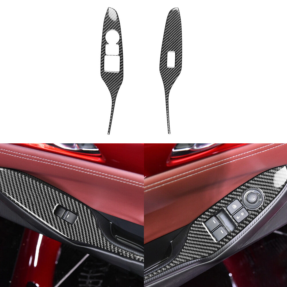 Red Carbon Fiber Rear Central Air Vent Cover Trim for Mazda CX-9 2010-2015 TypeA v