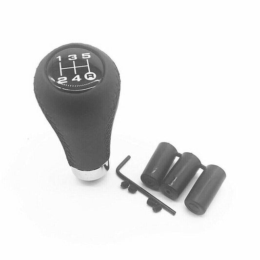 Car Truck Manual 5-Speed Gear Shift Knob Shifter Lever Faux Leather Aluminum New n