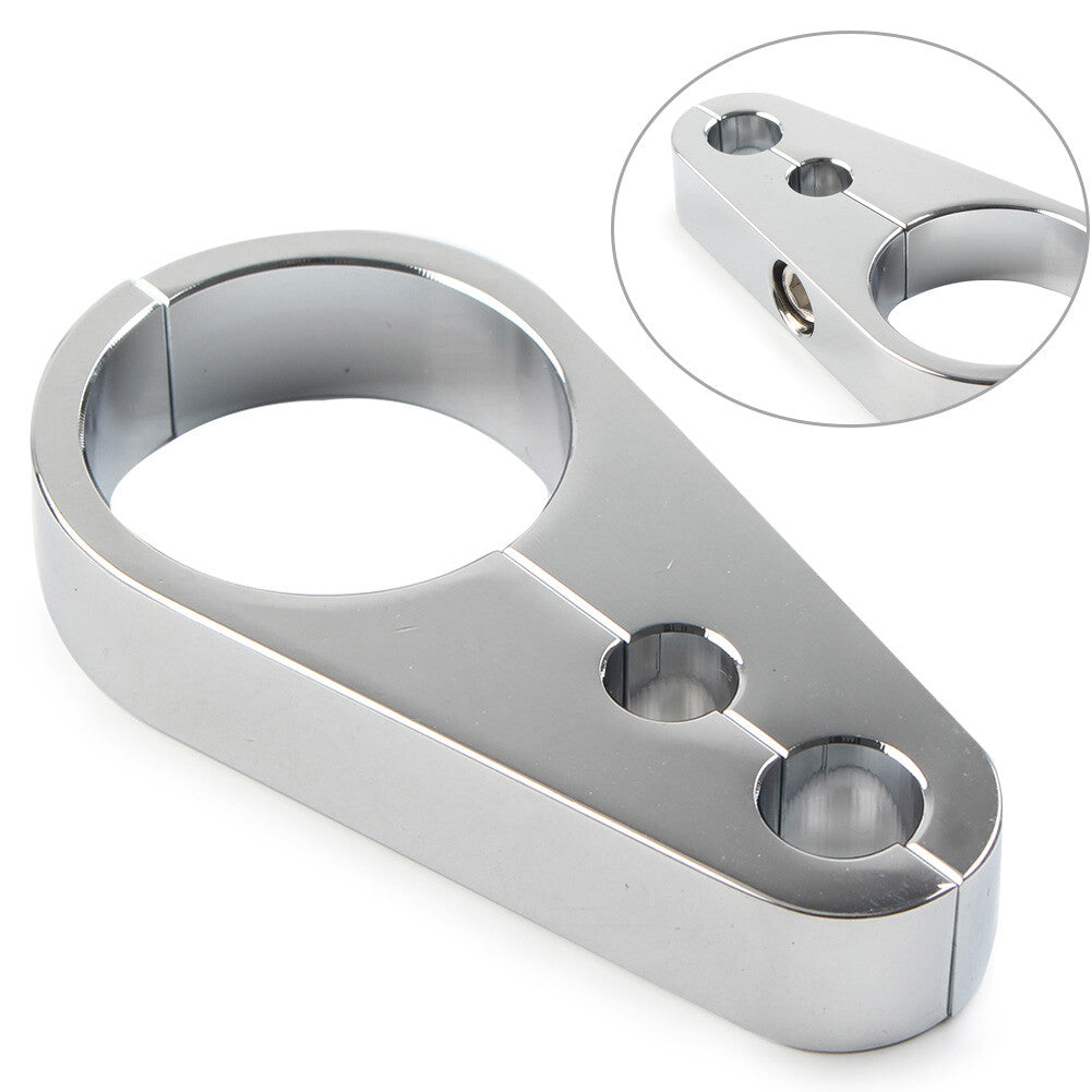 Brake Clutch Cable Wire Clamp Clip Fit for Harley 1-1/4 Handlebar 2-Holes Chrome